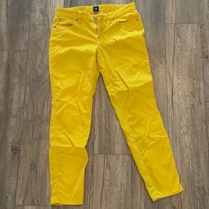 Gap straight leg yellow corduroy pants